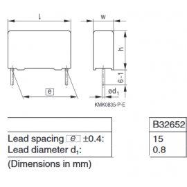 Condensador DIP 0.047uF 630VDC 250VAC 5%