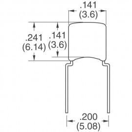 Condensador DIP 0.1uF 50VDC 10%