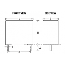 Condensador DIP 0.1uF 400VDC 200VAC 10% 