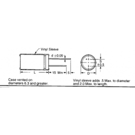 Condensador DIP 2.2uF 63VDC 20%