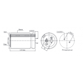 Condensador DIP 100uF 400V 20%