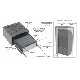 Condensador DIP 0.33uF 275VAC 560VDC 10%