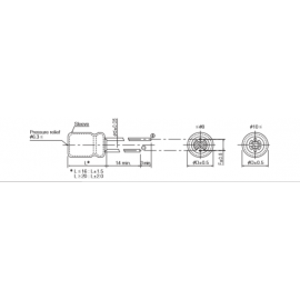 Condensador DIP 100uF 50VDC 20%