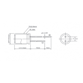 Condensador DIP 10uF 63VDC 20%
