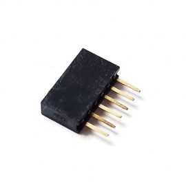 Barra de pinos 1x6 2.54mm fêmea Barra de pinos 1x6 2.54mm fêmea