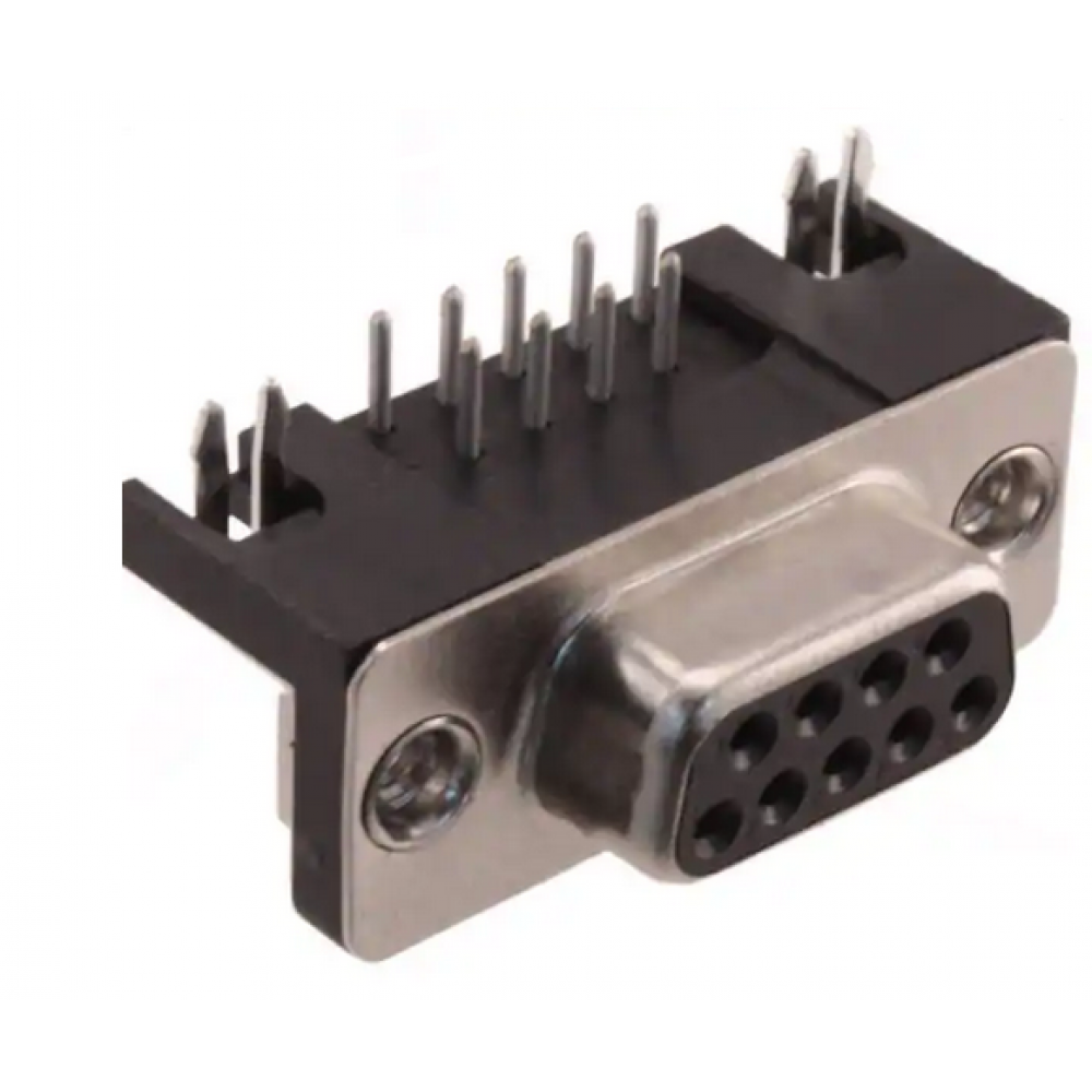 Conector D-SUB 9 pinos Fêmea 90º