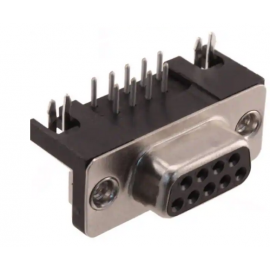 Conector D-SUB 9 pinos Fêmea 90º