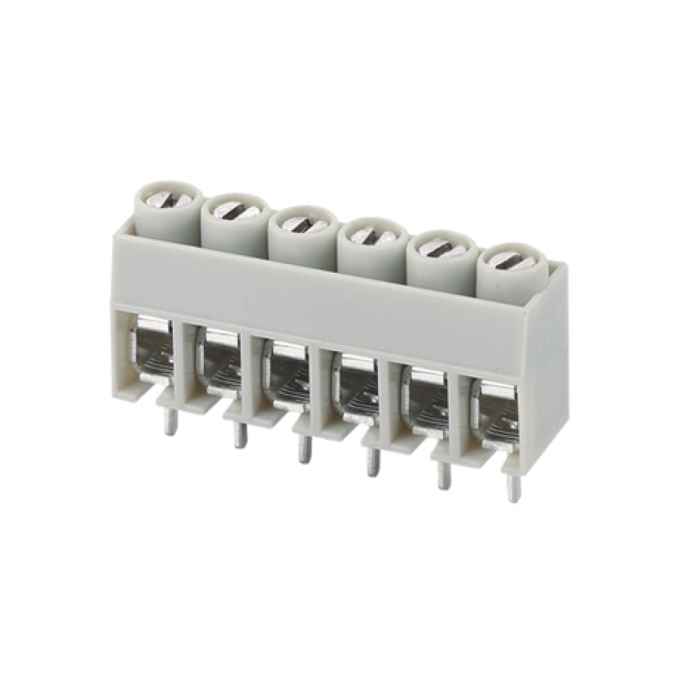 Bloco terminal 6 polos 5mm 90º