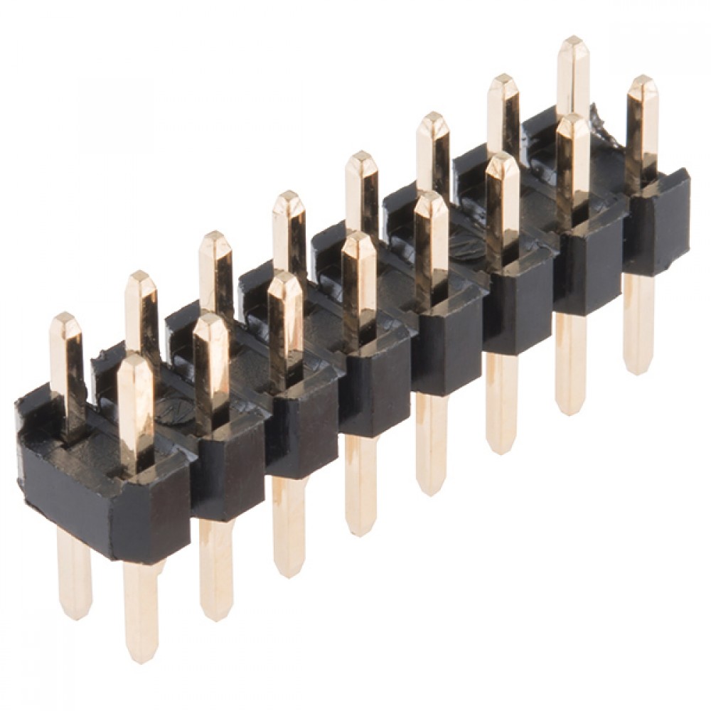 Pin Header 2x8 2.54mm 180º