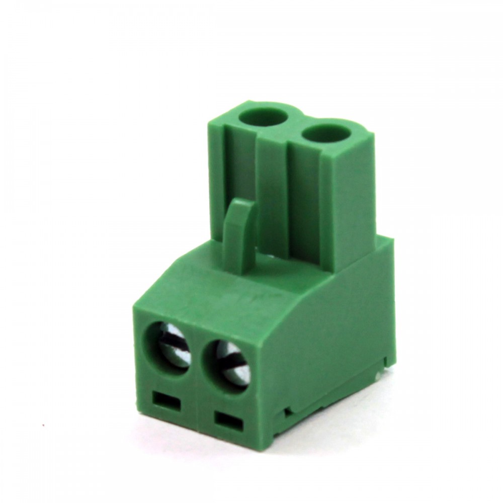 Bloco terminal 2 polos 5.08mm 180º