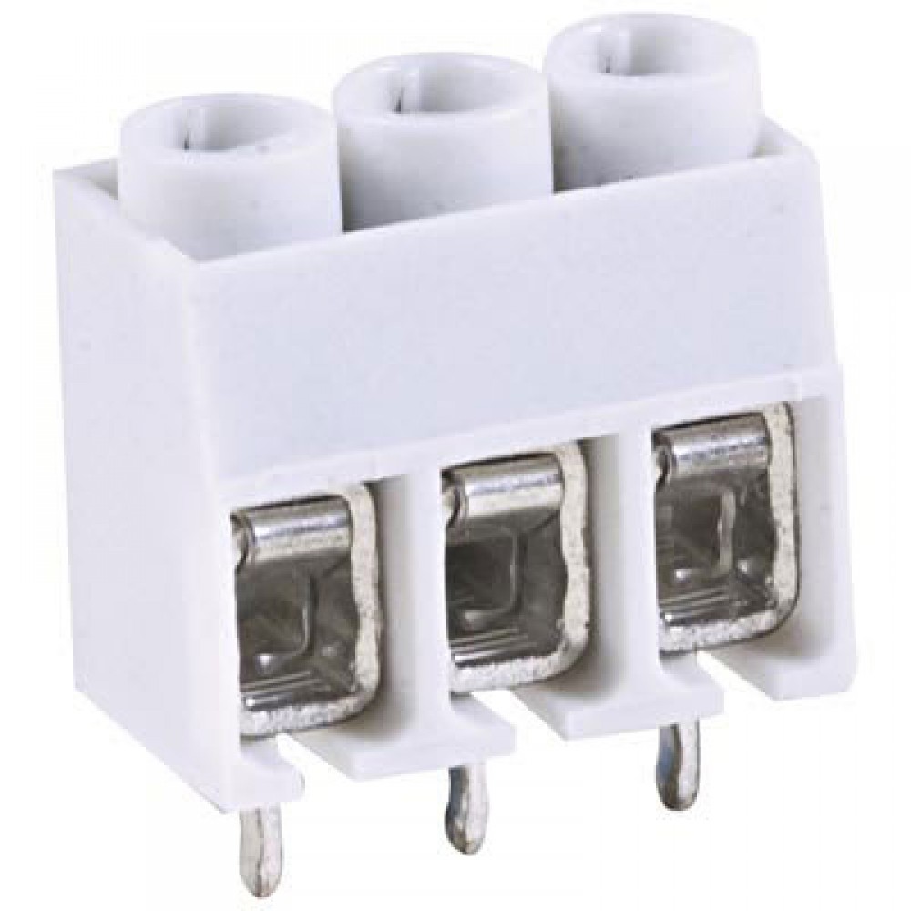 Bloco terminal 3 polos 5mm 90º