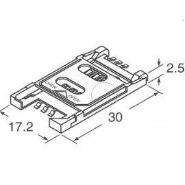 Conector p/ cartões SIM Conector p/ cartões SIM