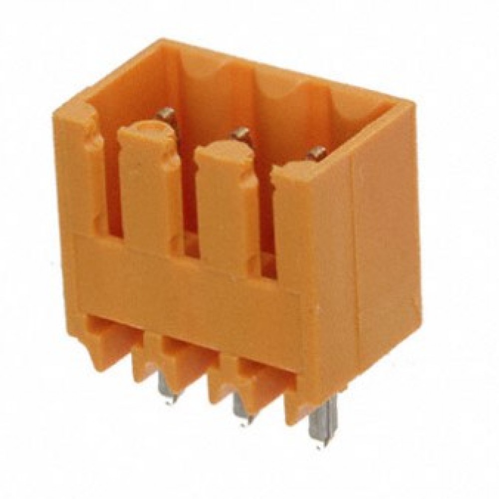 Bloco Terminal 3.5mm 3 pinos 180º