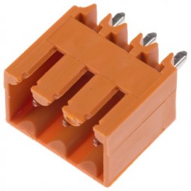 Bloco Terminal 3.5mm 3 pinos 180º