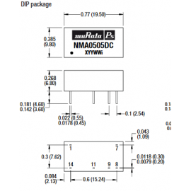 Conversor CC/CC 5V in 5V out ± 5V