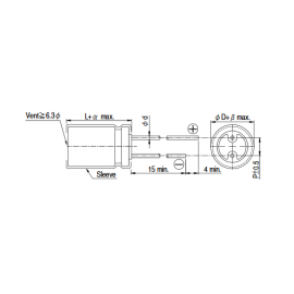 Condensador DIP 100uF 25VDC 20%