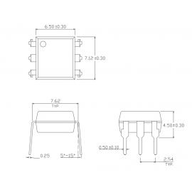 Acoplador Ótico 60mA 5000Vrms